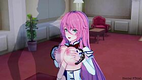 Flare says, 'Level up with me, hero, in this creampie'