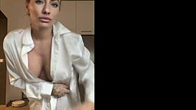 Mommy shows off her big tits in public, happiest with them out in POV.