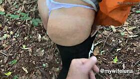 luna green hunts chestnuts but finds big cock for her ass instead