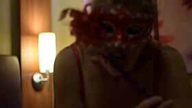 playing with my new anal beads and getting fucked