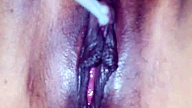 Pornstar Poosoo plays with a small dildo next 😏