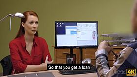 Loan4k dancer shows the bank manager how well she can move her body in the interview