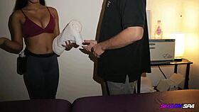 Maya Farrell stars in the best adult content with oiled massage and skilled handjob.