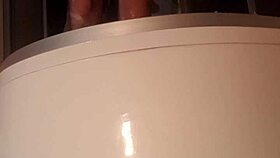 Single Person Enjoys Fetish Bathing in Shower.