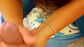 Fucking Cute Latina Teen's Feet And Cumming In Her Socks!