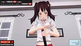 Uncensored Japanese hentai anime features detailed handjob and blowjob with ASMR, earphones recommended