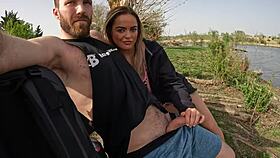 Adam Dangertv Feels Intense Pleasure from Alexis' Quick Bj in Park.