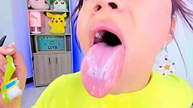 Hey Lila Jordan, why are you spitting on webcam with that huge tongue?