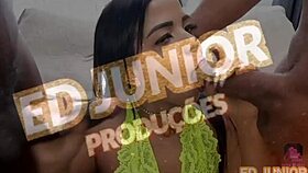 Brunette Gets Intensely Fucked By Two Big Black Cocks