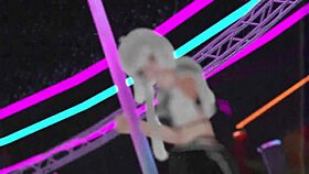 Vrchat user performs pole dancing moves