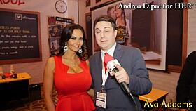 ava addams seductively plays with her boobs for andrea dipre