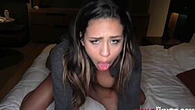 Big Titty Beauty Autumn Falls Takes Monster Cock in POV Blowjob on the Sofa