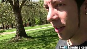 Relaxing university girls outdoors with sex, de-stressing in the sun 🌞.