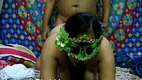 big ass bengali bhabhi getting doggystyle fucked in sari by her indian bf 😍