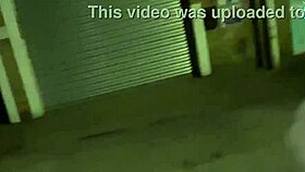 Watch this mature street whore shoving items into her shaved pussy on the run