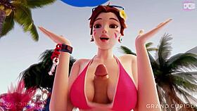 Overwatch and Street Fighter characters get off on Sensual compilation of anal play, foot pleasure, and leg caresses