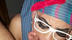 Transexual crossdressing shemale in casual story