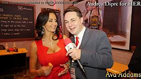 ava addams seductively plays with her boobs for andrea dipre