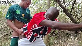 wow, those fat guys fucking anal bareback in the woods so hot! 😈