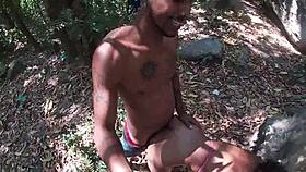 feeling the wild pull into the woods with that ebony teen