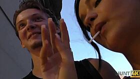 Smashing Hard with Hunt4k Brunette in Hidden POV Action