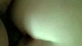 Girl moans loudly while taking a monster cock in her ass.