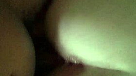 Girl moans loudly while taking a monster cock in her ass.