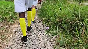 wow, those fat guys fucking anal bareback in the woods so hot! 😈