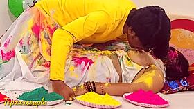 Intense Passion With Widow Bhabhi On Holi