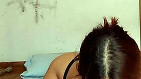 hot latina teases with lingerie, showing off her fucking ass