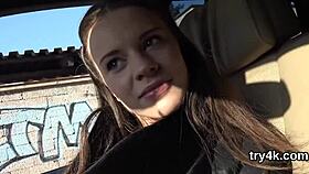 so this sensual teen 18+ sucks penis in pov, then gets her twat spread hard.