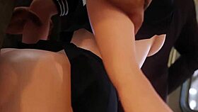 can koharu handle wild doggystyle and blowjob action on a crowded train in anime style?