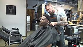 rocco steele pounds romance bareback in the barbershop, doesn't he?