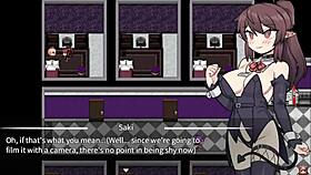 Corporate Succubus Fingering and Masturbating in Anime Game