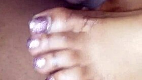 Toes Wrapping Around A Hard Cock For Footjob