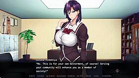 Ayako licks student in hypnosis class.