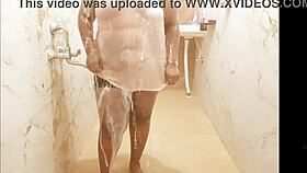 iranian milf bathing in the shower, sexy and alluring