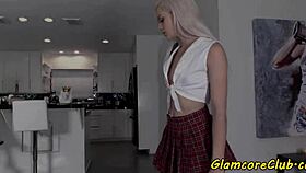 This Classy Petite European Is Riding Cock In A Glamour Threesome!