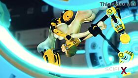 Horny futa android sucks dick then gets fucked