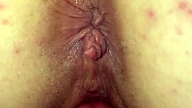 White amateur girl participates in scene bent over for action