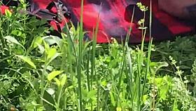 Boss interacts with young 18+ secretary outdoors in a professional setting