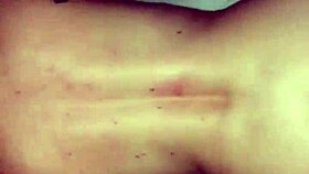 White amateur girl participates in scene bent over for action