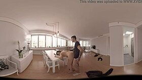 Chubby Girl Gets Fucked On A Table In VR!