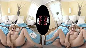 i'm doin' homework with blonde, but we end up fuckin' her ass