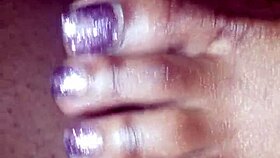 Toes Wrapping Around A Hard Cock For Footjob