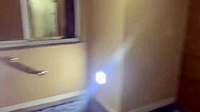 Skinny brunette bent over for doggystyle, pussy wrecked!