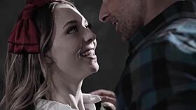 Teacher chats with shy babe Lily Larimar about drama club