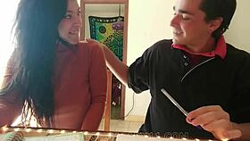 Teacher fucks big ass Latina student in college.