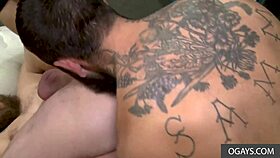 bearded gay couple dustin steele and matt muck in action.