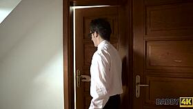 Daddy4k, after her shower, this girl gets pounded hard in her warmed-up slit.